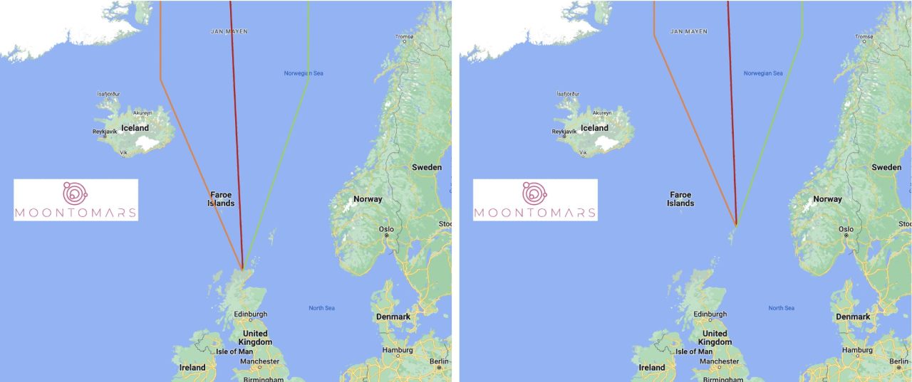 Accessible Orbits for Launch Sutherland vs. SaxaVord Shetland