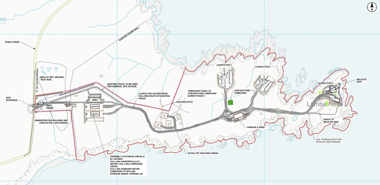 SaxaVord Spaceport Planning Layout Launch Site