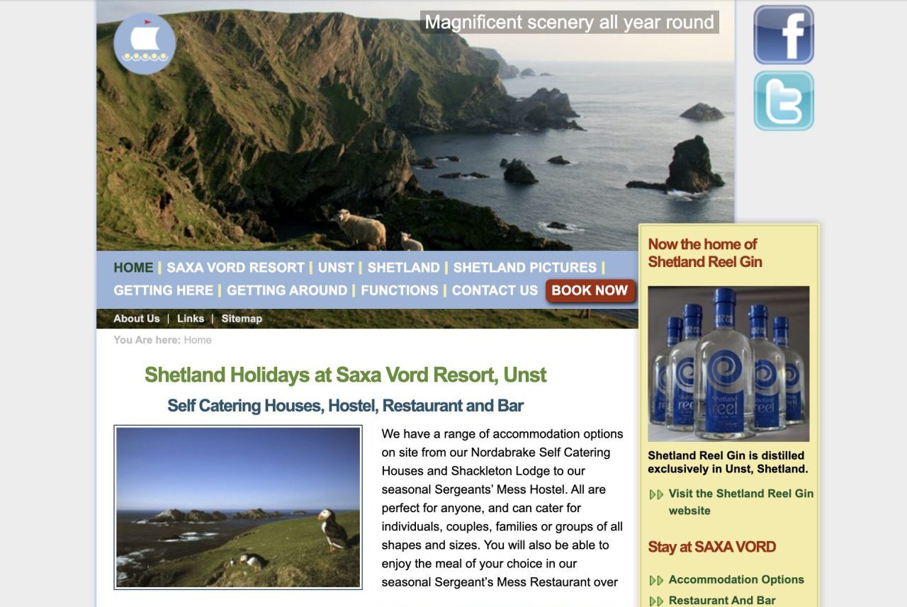 Saxavord.com Resort before becoming Shetland Space Centre